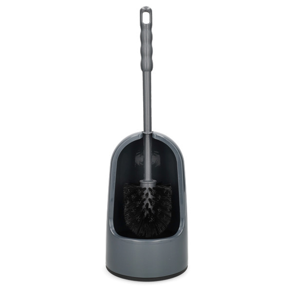 123ink grey toilet brush with holder (tall model) SDR07314 - 1