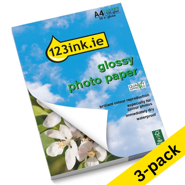 123ink high-gloss photo paper, A4, 135g (150 sheets) 302013 - 1