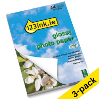 123ink high-gloss photo paper, A4, 135g (50 sheets) (3-pack)