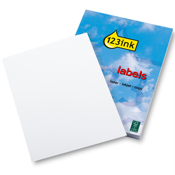 123ink label sticker sheets, 210mm x 297mm (100-pack) FSC(R) 3478C 4428C L7167-100C 060203 - 1