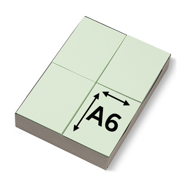 123ink light green A6 recipe paper, 80g (2,000 sheets) 300614 - 1