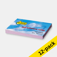 123ink lilac self-adhesive notes, 100 sheets, 76mm x 102mm (12-pack)  300492