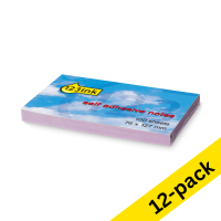 123ink lilac self-adhesive notes, 100 sheets, 76mm x 127mm (12-pack)  300490
