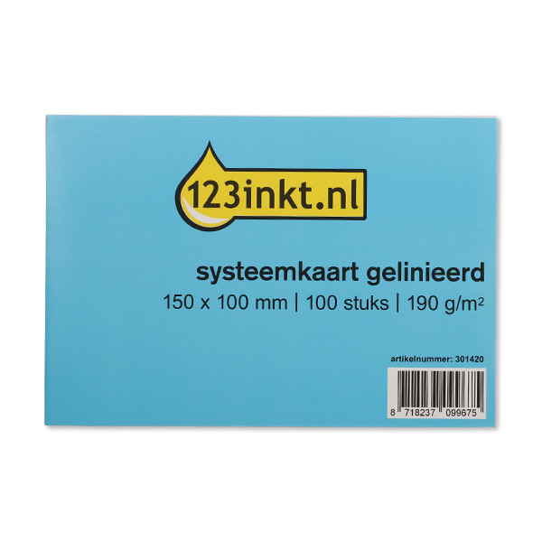 123ink lined system card, 150mm x 100mm (100-pack) 13802XC K-6102C 301420 - 1