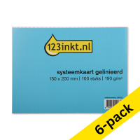 123ink lined system card, 150mm x 200mm (6 x 100-pack)  301423