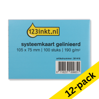 123ink lined system cards, 105mm x 75mm (12 x 100-pack)