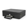123ink luxury black steel cash box, 30cm x 25.5cm x 9.3cm 302939 - 1