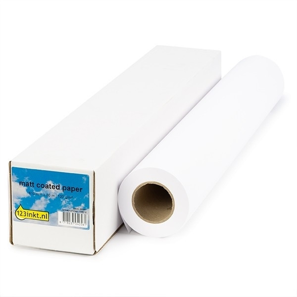 123ink matte coated paper roll, 610mm x 30m (120 g/m²) 5922A002C C13S041853C 155068 - 1