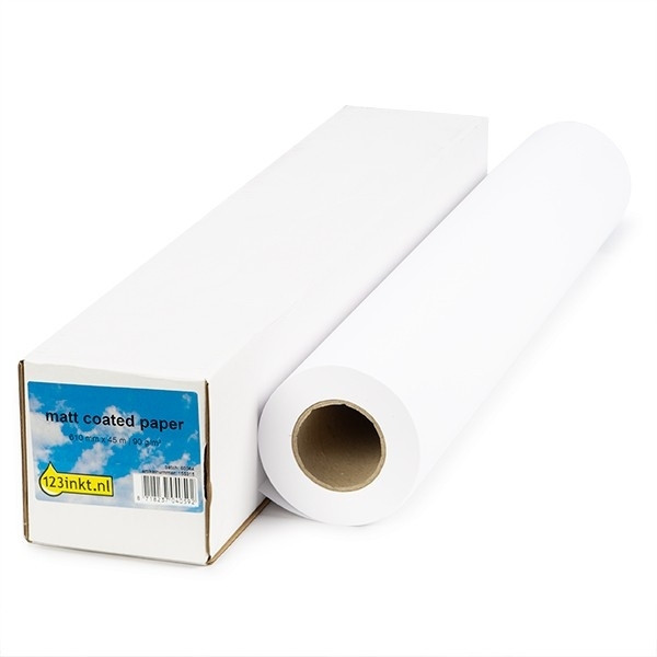 123ink matte coated paper roll, 610mm x 45m (90 g/m²) 155071 - 1