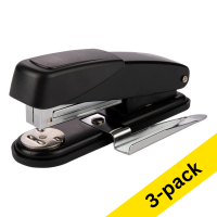 123ink metal stapler with staple remover black (3-pack) 302884