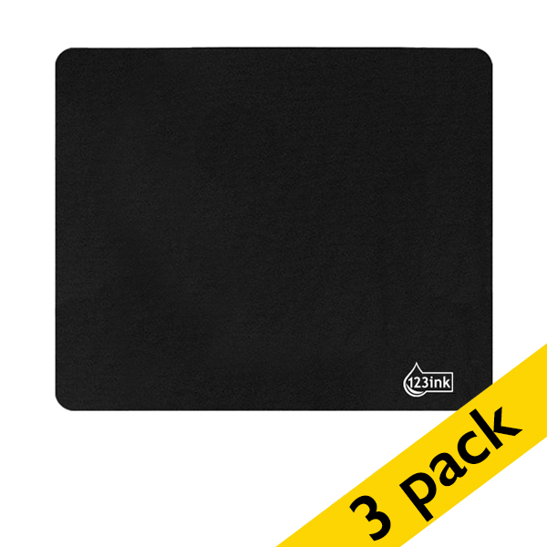 123ink mouse pad black (3-pack)  301217 - 1