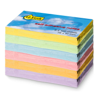 123ink multicolour adhesive notes, 600 notes, 38mm x 51mm  301115