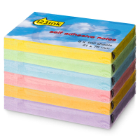 123ink multicolour adhesive notes, 600 sheets, 51mm x 76mm  301116