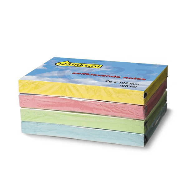 123ink multicolour self-adhesive notes, 400 sheets, 76mm x 102mm  300050 - 1