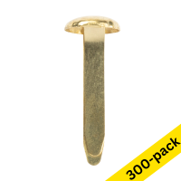 123ink no.4 paper fasteners, 19mm x 8mm (300-pack) 302190