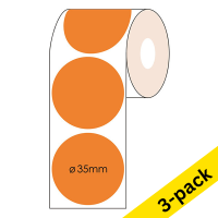 123ink orange marking dots Ø 35mm (3 x 2,000 labels)  302358