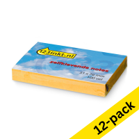 123ink orange self-adhesive notes, 100 sheets, 51mm x 76mm (12-pack)  300484