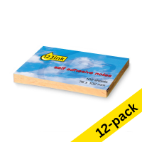 123ink orange self-adhesive notes, 100 sheets, 76mm x 102mm (12-pack)  300487