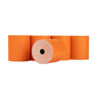 123ink orange thermal cash register roll, 80mm x 80mm x 12mm (5-pack) 302688