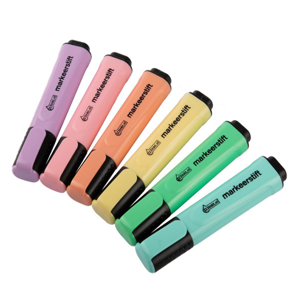 123ink pastel coloured highlighters (6-pack)  300357 - 1
