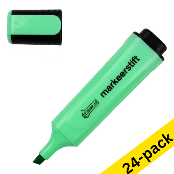 123ink pastel green highlighter (24-pack)  301360 - 1