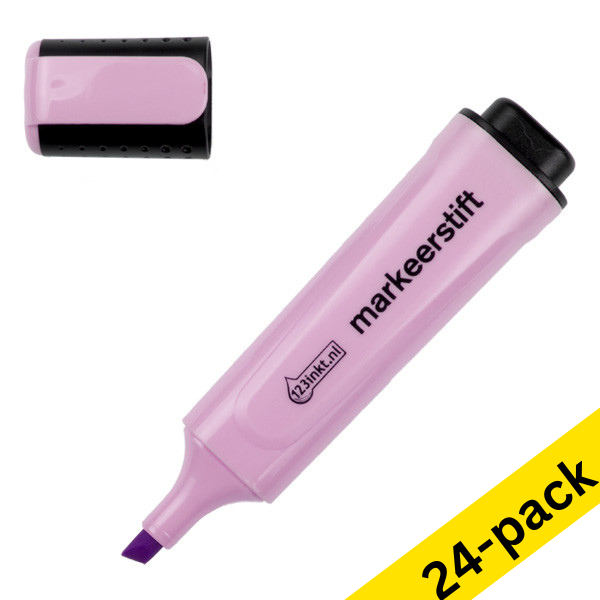 123ink pastel purple highlighter (24-pack)  301359 - 1