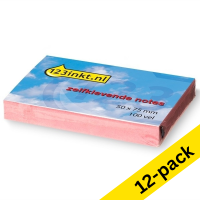 123ink pink self-adhesive notes, 100 sheets, 51mm x 76mm (12-pack)  300239