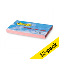 123ink pink self-adhesive notes, 100 sheets, 76mm x 127mm (12-pack)  300255