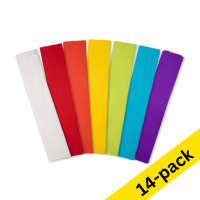 123ink rainbow crepe paper set, 250cm x 50cm (14-pack) 302742