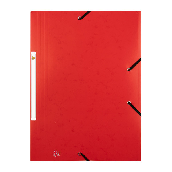 123ink red A4 cardboard elastomer folder 400116308C 55505EC 390533 - 1