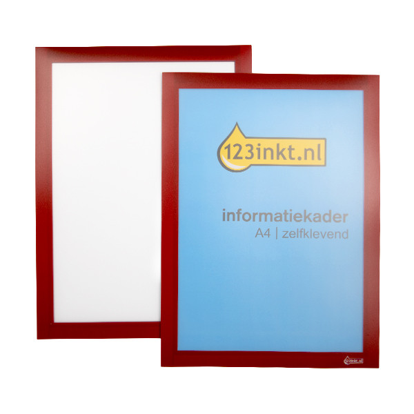 123ink red A4 self-adhesive information frame (2-pack) 487203C 301637 - 1