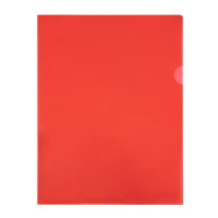 123ink red A4 transparent view folder 120 micron (100-pack) 54834C 390551