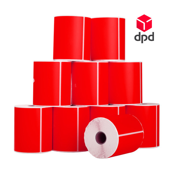 123ink red DPD shipping labels, 102 x 152mm | 10-pack 653387 - 1