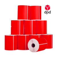 123ink red DPD shipping labels, 102 x 152mm (10-pack) 653387