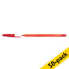 123ink red ballpoint pen with cap (50-pack)