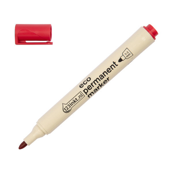123ink red eco permanent marker (1mm - 3mm round) 4-21002C 390595 - 1
