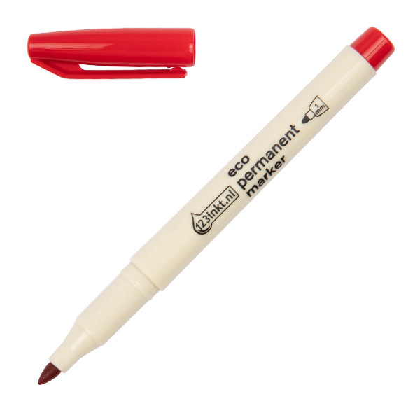 123ink red eco permanent marker (1mm round) 4-25002C 390604 - 1