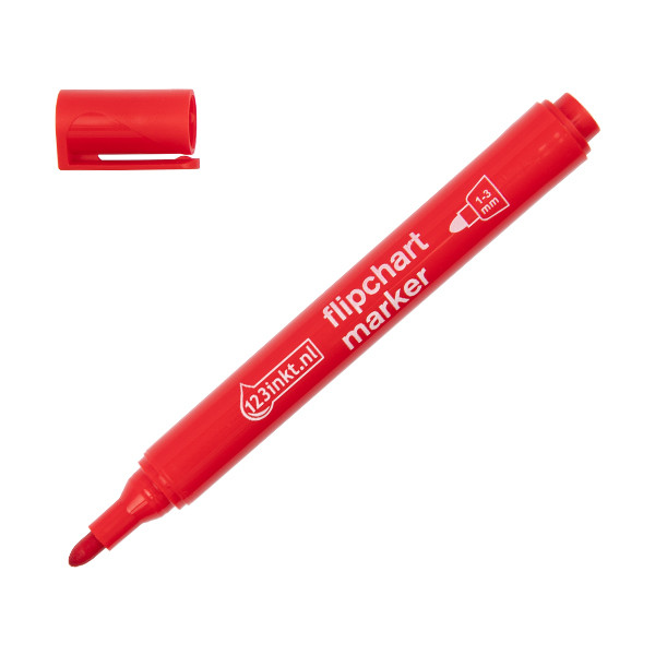 123ink red flipchart marker (1mm - 3mm round) 4-380002C 390559 - 1
