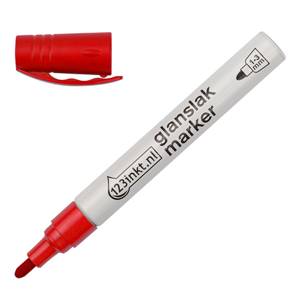 123ink red gloss paint marker (1mm - 3mm round) 4-750-9-002C 300826 - 1