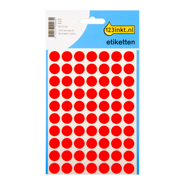 123ink red marking dots, Ø 13mm (280 labels) 3141C 3147C 301474 - 1