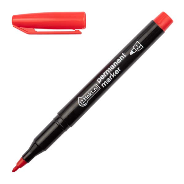 123ink red permanent marker (1mm round) 4-25002C 4-400002C 300884 - 1