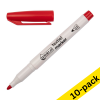 123ink red textile marker (1mm - 3mm round) (10-pack) 300873 - 1