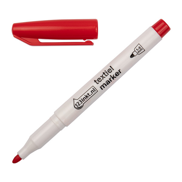123ink red textile marker (1mm - 3mm round) 300842 - 1