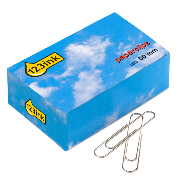 123ink round paperclips 50mm (100-pack) 23130064004 2386-50 K-10050C 300041 - 1