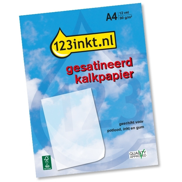 123ink satin A4 tracing paper (12 sheets) 00017254C 060862 - 1
