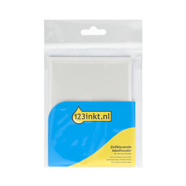 123ink self-adhesive label holder, 96mm x 60mm (10-pack) 302925 - 1