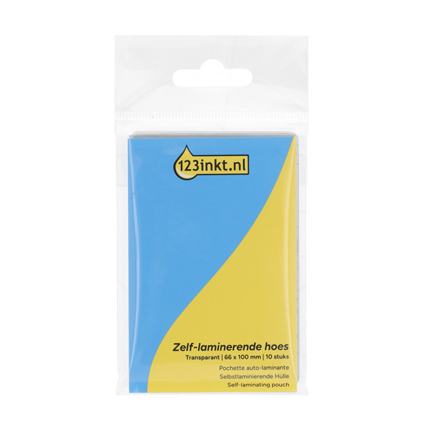 123ink self-laminating pouch, 66mm x 100mm (10-pack) 302922 - 1