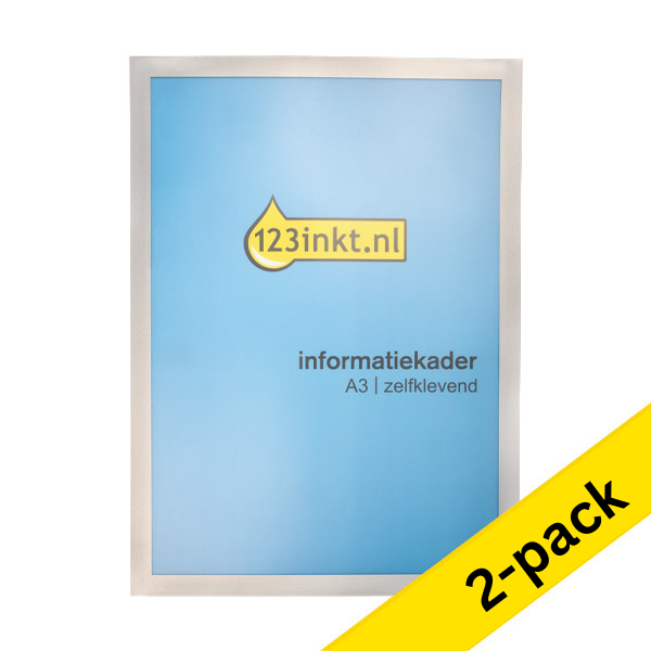 123ink silver A3 self-adhesive information frame (2-pack) 487323C 301738 - 1