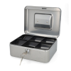 123ink silver steel cash box, 20cm x 17cm x 9cm 302945 - 2