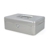 123ink silver steel cash box, 25cm x 19.1cm x 9cm 302943 - 1